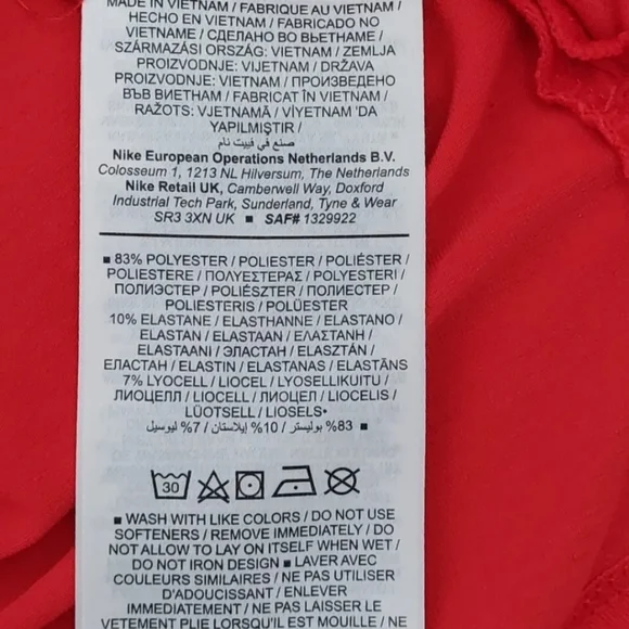 Nike Women's Dri-Fit One Luxe Tee T-Shirt Small Red Soft Breathable Recycled - Picture 16 of 16
